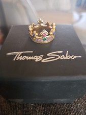 Thomas Sabo Gold Plated Crown Ring Aize 52