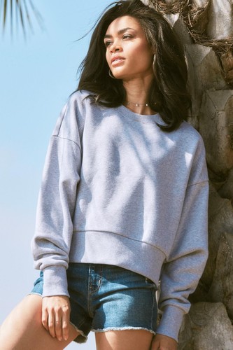 Ladies cropped heavyweight - ladies,