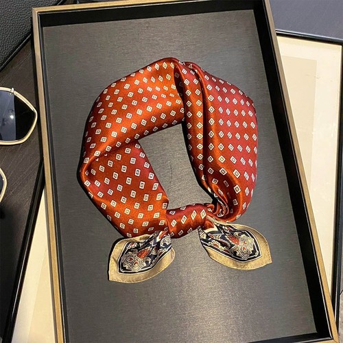 100 silk scarf women - 100%, red
