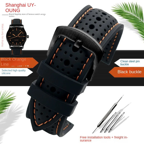 Breathable silicone watch band - silicone,
