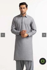 Gul Ahmed Ambassador Luxury Wear Regular Fit Size Large Shalwar Kameez Grey 