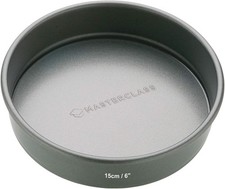 MasterClass Non-Stick Round Sandwich Tin with Loose Base, 15 cm (6')