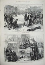 Old Antique Print 1875 Royal