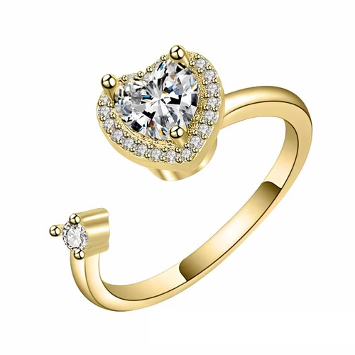 Heart shape halo ring - heart,