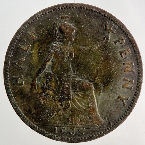 1933 george half penny coin - half-penny,