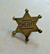 sheriff pin badge metal size 30mm
