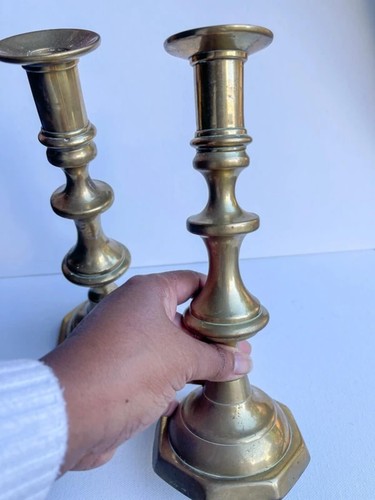 Large brass candle - large, stick