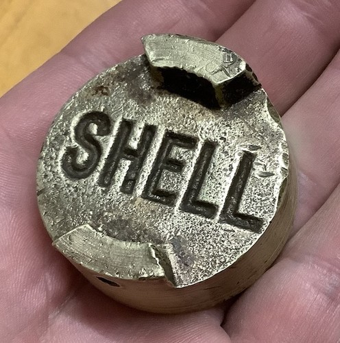 Vintage shell brass fuel - shell,