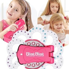 Bling Bling Hair Diamond Machine Set Girls Makeup Toys with Mirror Rhinestone UK