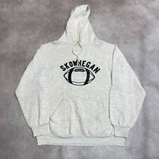 Jerzees Hoodie Mens Large Y2K Graphic Vintage Made In USA Sweatshirt, Grey