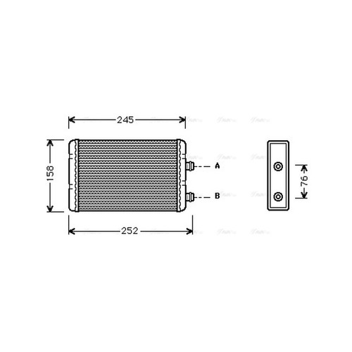 Heat exchanger for fiat punto - for,