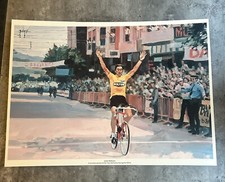 Tour De France Vintage Eddy Merckx 1970s Cycling Print