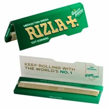 50 Rizla Green Rolling Paper Booklets - Cut Corners - 50 Leaves Per Book