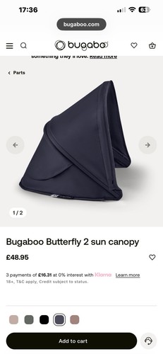 Bugaboo butterfly sun - butterfly, canopy
