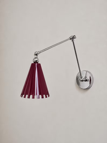 Vintage burgundy brass wall - brass,