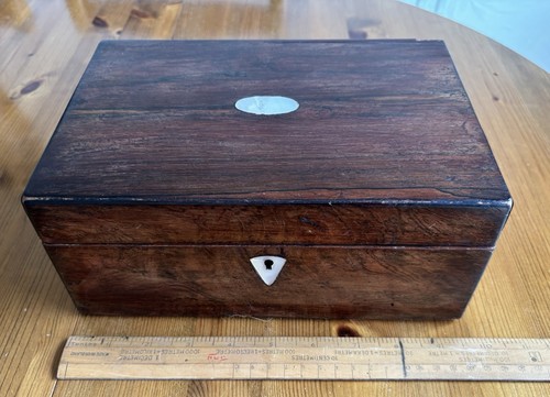 Antique rosewood jewellery box - jewellery,