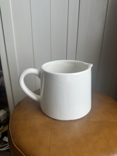 Large white ceramic milk jug - ceramic,