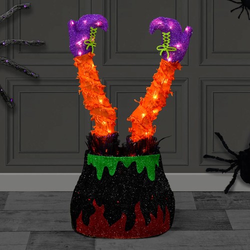 Light witch legs cauldron - up,