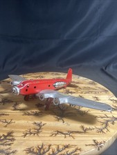 PRESSED STEEL AIRPLANE Vintage MARX? Wyandotte? Four Motor approx 14.5" Damaged