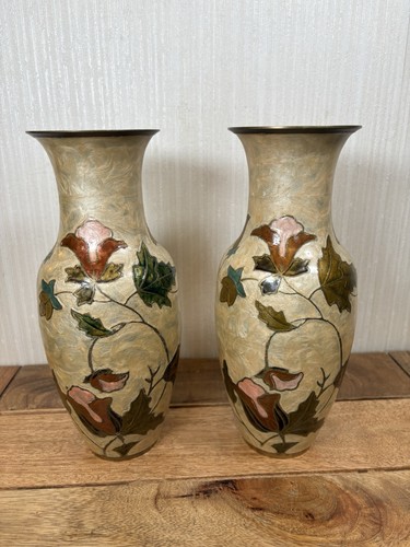 Pair vintage brass - a, of