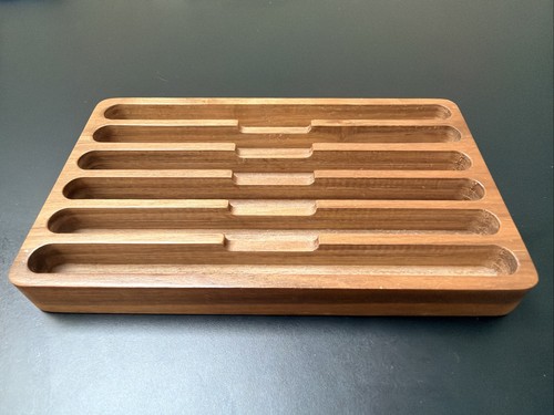 Walnut wood watch band display - watch,