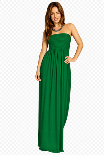 Ladies strapless maxi - strapless, sheering