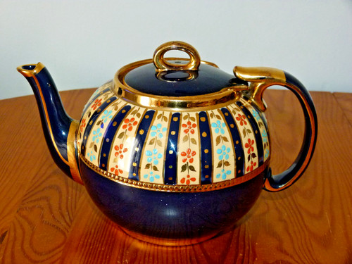English teapot royal blue - blue, with
