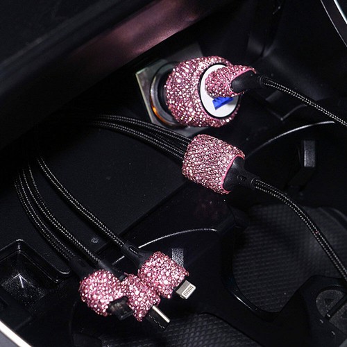 Pink bling usb car - pink,