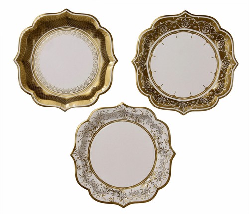 Luxury gold paper - gold, plates