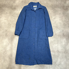 Pendleton Wool Jacket Womens Medium Pure Virgin Wool Long Button Up Coat, Blue