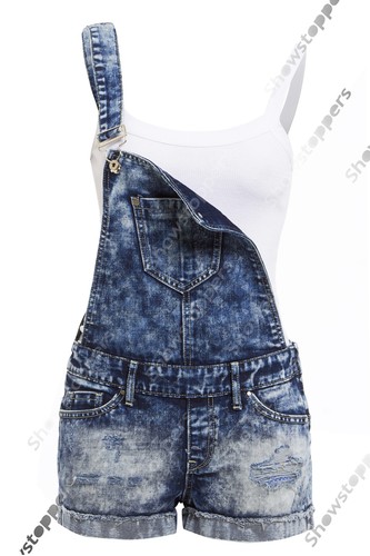 New dungaree denim shorts - new,