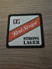 Red Stripe Lager Beer Mat.