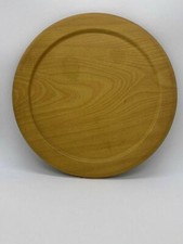 Round Wooden Cutting Board Cheese Serving Platter Kitchen Chopping Hardwood