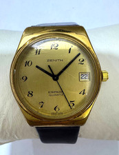Zenith Watch Vintage Espada Quartz Gold Tone Swiss Made Men’s Classic 1980s