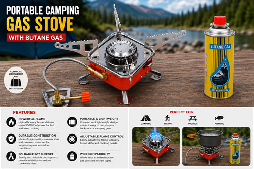 Portable camping gas stove - portable,