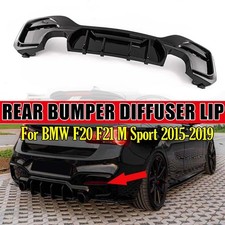 FOR BMW 1 SERIES F20 F21 M135i M140i GLOSS BLACK REAR DIFFUSER M SPORT 15-19 LCI