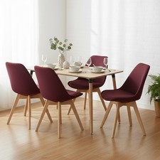 Modern Velvet Upholstered Dining Chairs Kitchen Living Room Chair Wooden Legs