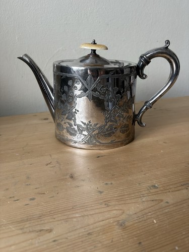 Silver plate vintage - silver, teapot
