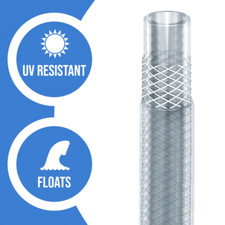 Clear braided pvc hose pipe - clear,