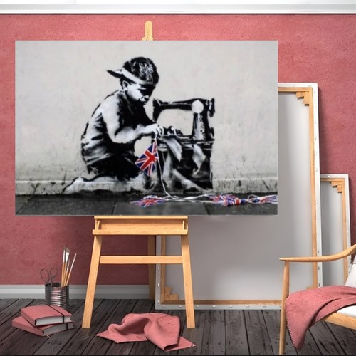 Banksy slave labour graffiti - slave,
