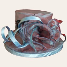 Ladies Royal Ascot Aquamarine n Pink Hat, One size, New, Elegant, Classy