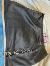 A PLT Black Satin Lace Up Side