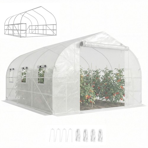 Walk tunnel greenhouse with - walk-in,