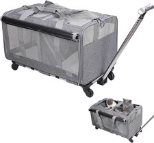 Pet Carrier Trolley for 2 Cats