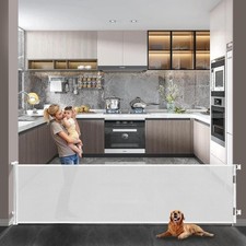 Retractable Mesh Safety Baby/Dog Gate -86cm Tall Expands to 300cm Wide -AUCTION 