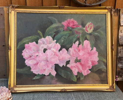 Vintage ornate gilt framed - ornate, oil