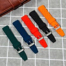 For Omega Soft Rubber Watch Band Waterproof Rugged Soft Pin Buckle 20mm 22mm