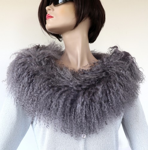 Fur scarf tibetan lamb - scarf,