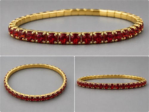 Gold tone rhinestone tennis - rhinestone,