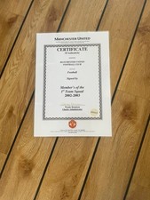 Signed 2002 Manchester United Squad Ball + Case And Certificate Of Authenticity